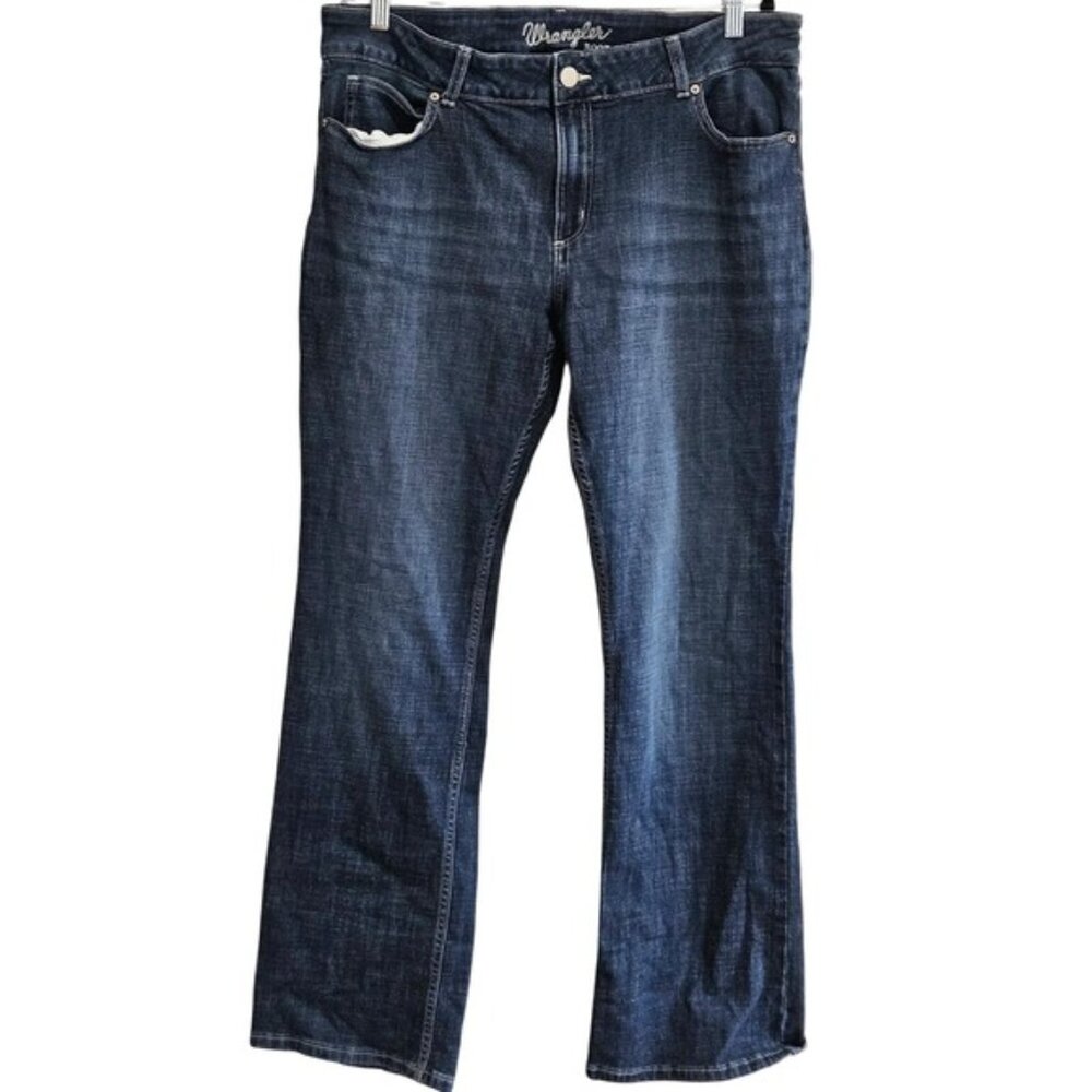 Wrangler Boot‎ Cut Jeans Women's Dark Wash Denim Classic Western